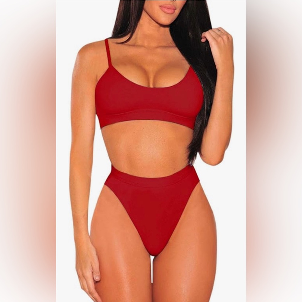 high waisted bikini - medium - NEVER WORN/NEVER TRIED ON
